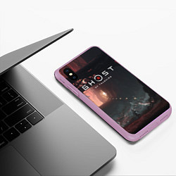Чехол iPhone XS Max матовый Samurai Ghost of Tsushima Z, цвет: 3D-сиреневый — фото 2