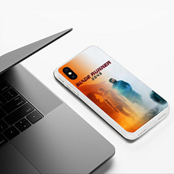 Чехол iPhone XS Max матовый Рик Декард и Кей BR2049, цвет: 3D-белый — фото 2