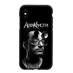 Чехол iPhone XS Max матовый Агата Кристи Глеб Самойлов, цвет: 3D-черный