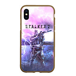 Чехол iPhone XS Max матовый S T A L K E R 2 С Т А Л К Е Р 2 Z, цвет: 3D-коричневый