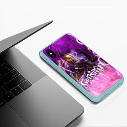 Чехол iPhone XS Max матовый Геншин Импакт Фишль, цвет: 3D-мятный — фото 2