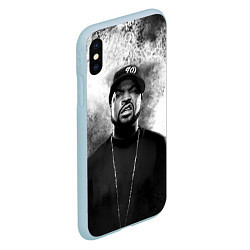 Чехол iPhone XS Max матовый Ice Cube Айс Куб Z, цвет: 3D-голубой — фото 2