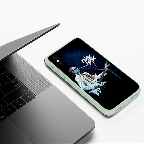 Чехол iPhone XS Max матовый Пикник Эдмунд Шклярский / 3D-Салатовый – фото 3