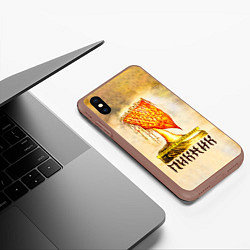 Чехол iPhone XS Max матовый ГОВОРИТ и ПОКАЗЫВАЕТ - ПИКНИК, цвет: 3D-коричневый — фото 2