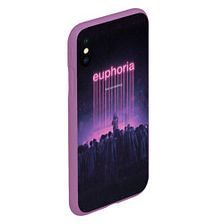 Чехол iPhone XS Max матовый Что-нибудь почувствуй, цвет: 3D-фиолетовый — фото 2