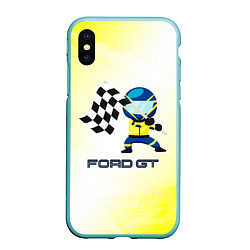 Чехол iPhone XS Max матовый Ford - Racing, цвет: 3D-мятный