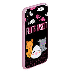 Чехол iPhone XS Max матовый FRUITS BASKET ГЛАВНЫЕ ГЕРОИ, цвет: 3D-розовый — фото 2