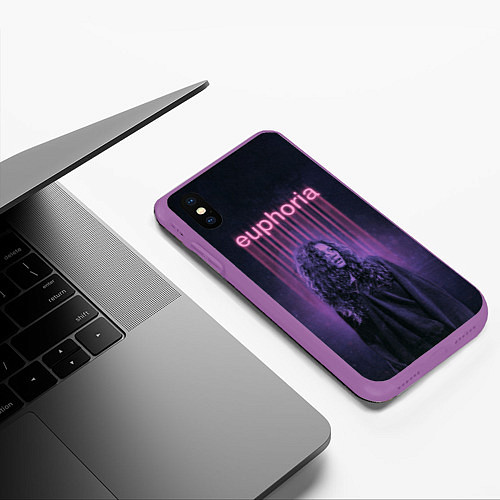 Чехол iPhone XS Max матовый Зендея / 3D-Фиолетовый – фото 3