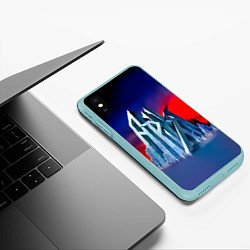 Чехол iPhone XS Max матовый Ария - Мания величия, цвет: 3D-мятный — фото 2