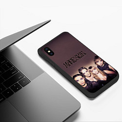 Чехол iPhone XS Max матовый Maneskin, цвет: 3D-черный — фото 2
