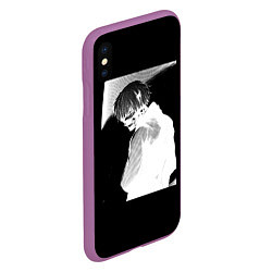 Чехол iPhone XS Max матовый Dead Inside TOKYO GHOUL, цвет: 3D-фиолетовый — фото 2