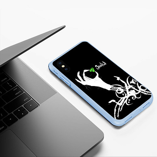 Чехол iPhone XS Max матовый Snatch: Emerald / 3D-Голубой – фото 3