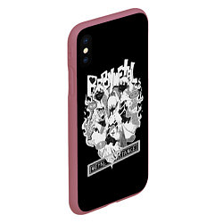 Чехол iPhone XS Max матовый Baby Metal Negative, цвет: 3D-малиновый — фото 2