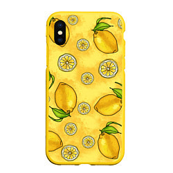 Чехол iPhone XS Max матовый Лимончик, цвет: 3D-желтый