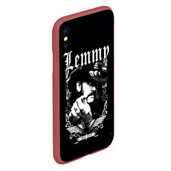Чехол iPhone XS Max матовый RIP Lemmy, цвет: 3D-красный — фото 2