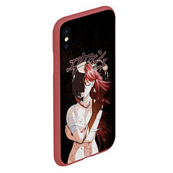 Чехол iPhone XS Max матовый Люси Эльфийская песнь, цвет: 3D-красный — фото 2