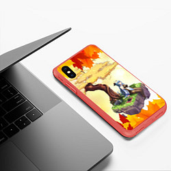 Чехол iPhone XS Max матовый Genshin Impact Геншин Импакт, цвет: 3D-красный — фото 2
