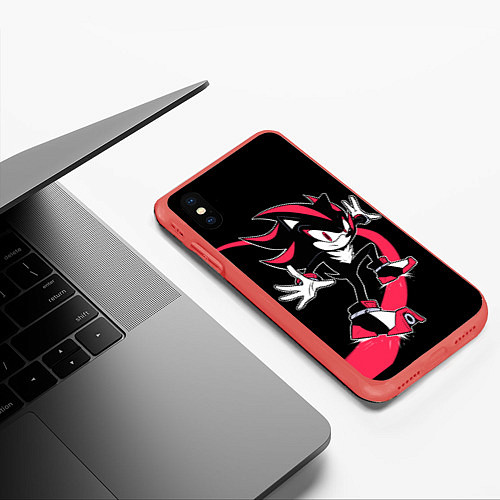 Чехол iPhone XS Max матовый SONIC X DARK SONIC Z / 3D-Красный – фото 3