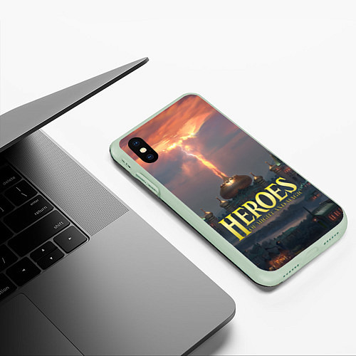Чехол iPhone XS Max матовый Heroes of Might and Magic HoM Z / 3D-Салатовый – фото 3