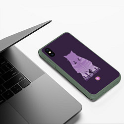 Чехол iPhone XS Max матовый КЭ ЦИН KEQING, цвет: 3D-темно-зеленый — фото 2
