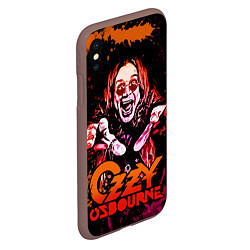 Чехол iPhone XS Max матовый Ozzy Osbourne, цвет: 3D-коричневый — фото 2