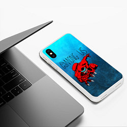 Чехол iPhone XS Max матовый Among Us Imposter Z, цвет: 3D-белый — фото 2