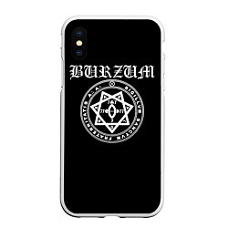 Чехол iPhone XS Max матовый Burzum, цвет: 3D-белый