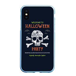 Чехол iPhone XS Max матовый Halloween Party, цвет: 3D-голубой