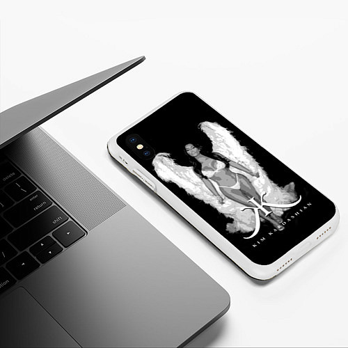Чехол iPhone XS Max матовый Ким Кардашьян / 3D-Белый – фото 3