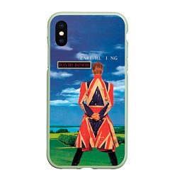 Чехол iPhone XS Max матовый Earthling - David Bowie, цвет: 3D-салатовый