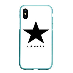 Чехол iPhone XS Max матовый Blackstar - David Bowie, цвет: 3D-мятный