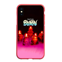 Чехол iPhone XS Max матовый Deep Purple - Burn, цвет: 3D-красный