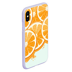 Чехол iPhone XS Max матовый АПЕЛЬСИН ORANGE, цвет: 3D-светло-сиреневый — фото 2