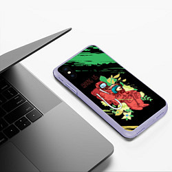 Чехол iPhone XS Max матовый Among Us Амонг Ас Z, цвет: 3D-светло-сиреневый — фото 2