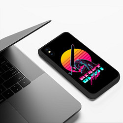Чехол iPhone XS Max матовый Берсерк неон, цвет: 3D-черный — фото 2