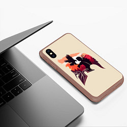 Чехол iPhone XS Max матовый Кассандра с ястребом, цвет: 3D-коричневый — фото 2