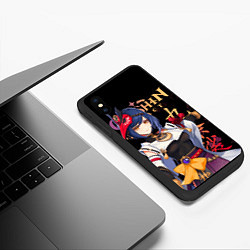 Чехол iPhone XS Max матовый Сара Genshin Impact, цвет: 3D-черный — фото 2