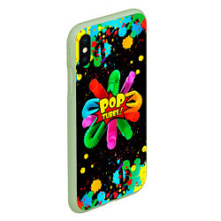 Чехол iPhone XS Max матовый Pop Tubes, поп трубка pop it, цвет: 3D-салатовый — фото 2