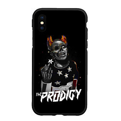 Чехол iPhone XS Max матовый THE PRODIGY FLINT, цвет: 3D-черный