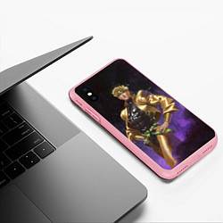 Чехол iPhone XS Max матовый Дио Брандо Космический из ДЖО джо, цвет: 3D-баблгам — фото 2