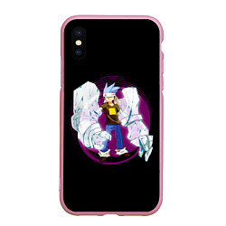 Чехол iPhone XS Max матовый ХОРОКЭУ УСУИ, цвет: 3D-розовый