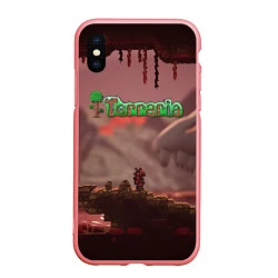 Чехол iPhone XS Max матовый Terraria Тэррария, цвет: 3D-баблгам