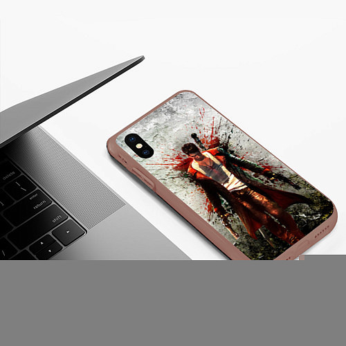 Чехол iPhone XS Max матовый Dante Definitive W / 3D-Коричневый – фото 3