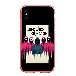 Чехол iPhone XS Max матовый Squid Game: Отряд стражей, цвет: 3D-баблгам