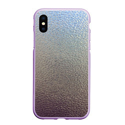 Чехол iPhone XS Max матовый Металликскин, цвет: 3D-сиреневый