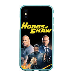 Чехол iPhone XS Max матовый Hobbs & Shaw, цвет: 3D-мятный