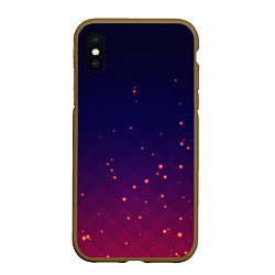 Чехол iPhone XS Max матовый Gradient background, цвет: 3D-коричневый