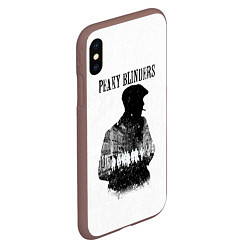 Чехол iPhone XS Max матовый Thomas Shelby Peaky Blinders, цвет: 3D-коричневый — фото 2