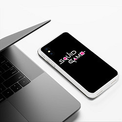 Чехол iPhone XS Max матовый Squid Game, цвет: 3D-белый — фото 2