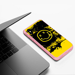 Чехол iPhone XS Max матовый Нирвана Гранж Nirvana Smile, цвет: 3D-баблгам — фото 2